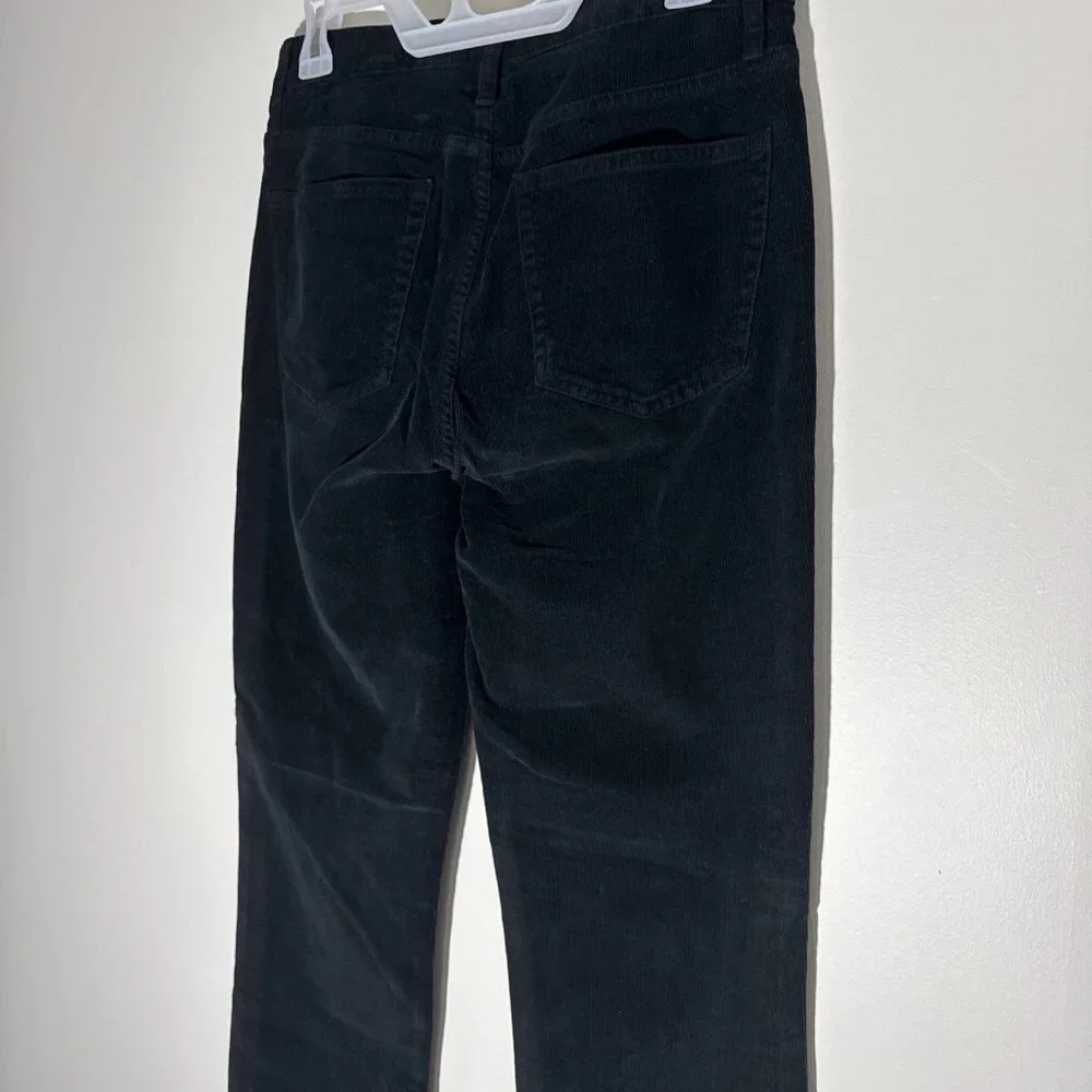 J Crew Corduroy Pants Black Women's 29 Straight Leg Stretch Jeans